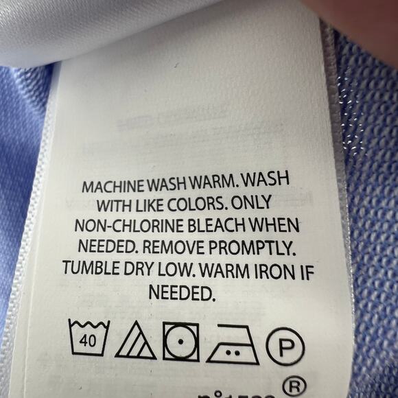 Ralph Lauren Mens Knit Oxford Long Sleeve Shirt Blue with Logo Size XL NEW - Picture 9 of 10